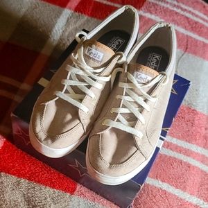 Women's Tan & White/Cream Keds